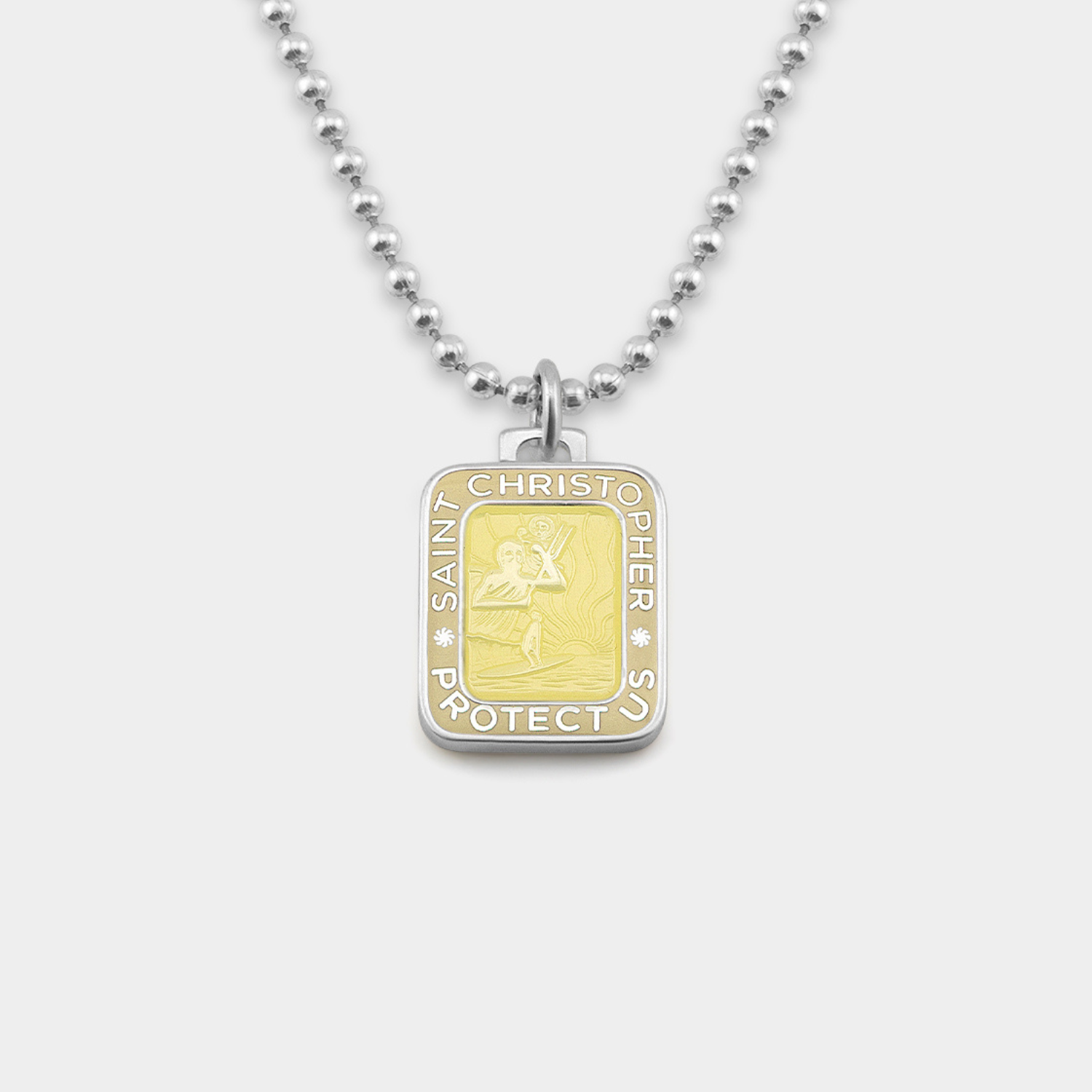 Rechteckiger St. Christopher - Sandfarben/Blond