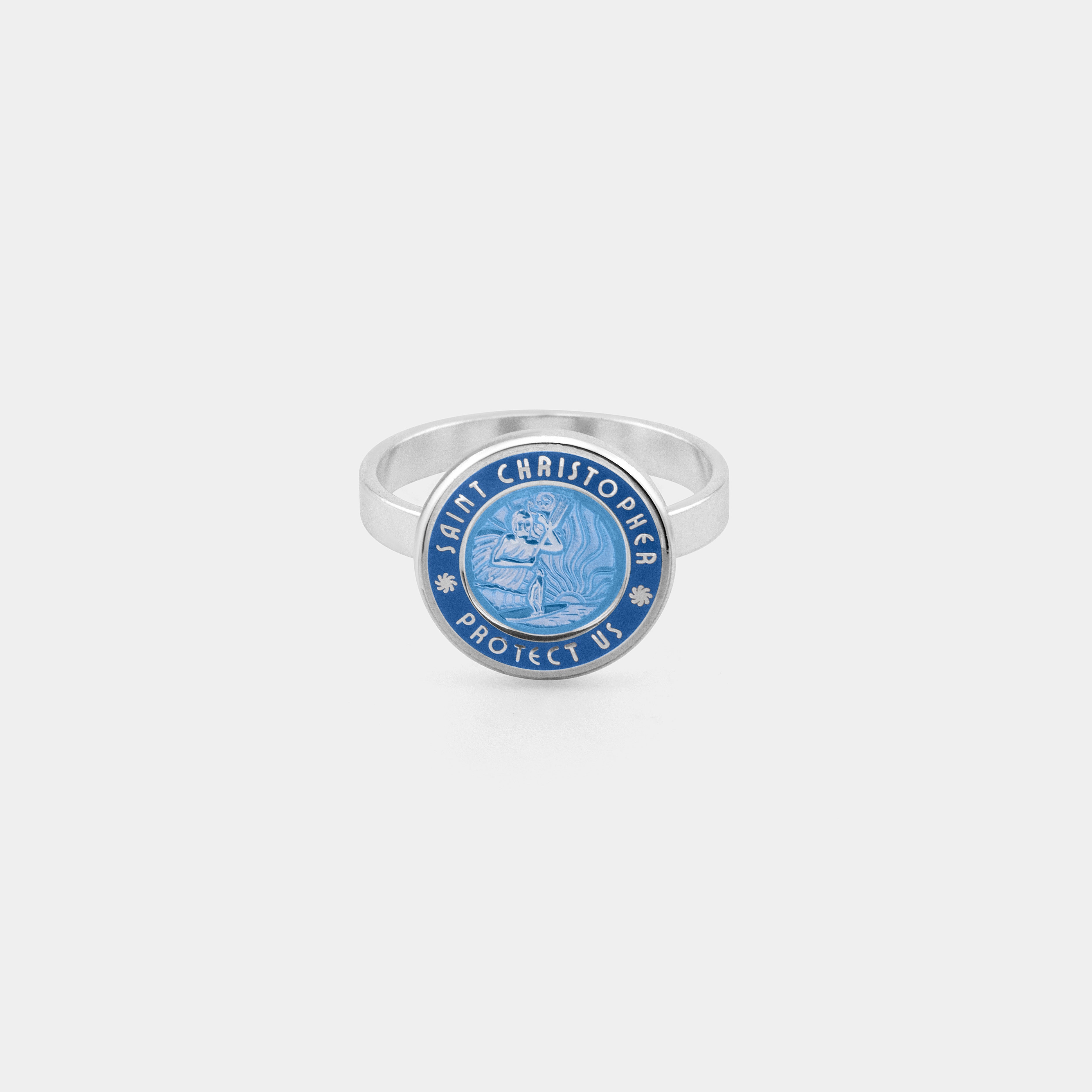 St. Christopher Ring - Denimblau